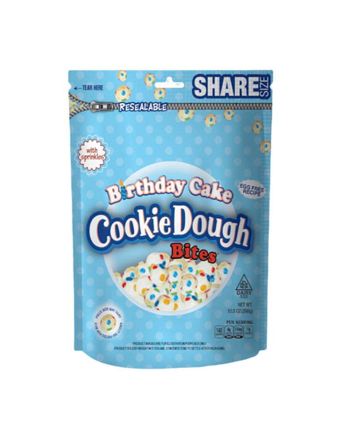 Cookie Dough Bites Birthday Cake Share Size - Amerikanische Süssigkeiten in der Schweiz!