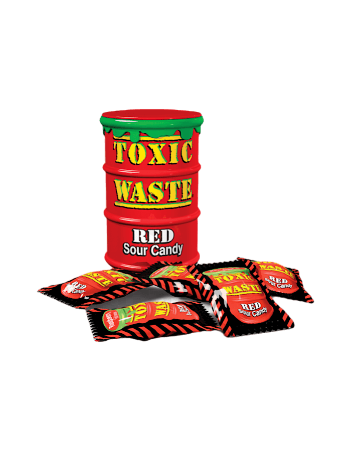Toxic Waste Red Drum Sour Candy - Amerikanische Süssigkeiten in der Schweiz!