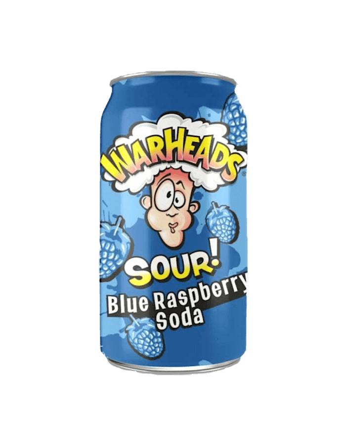 Warheads Sour Blue Raspberry Soda (355ml)