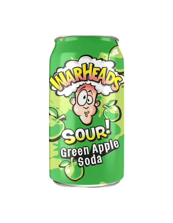 Warheads Sour Green Apple Soda (355ml)