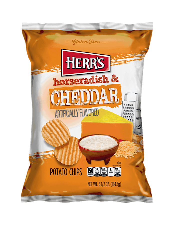 Herrs Cheddar & Horseradish Chips 184g
