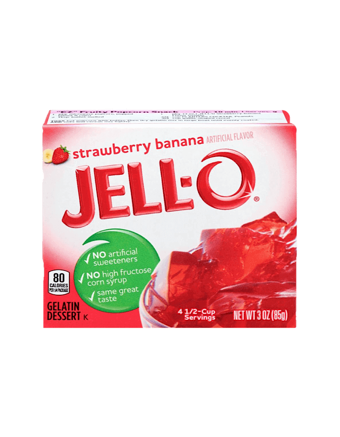 Jell-O Strawberry Banana Gelatine 85g